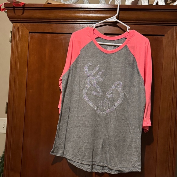 Danskin Now Tops - Danskin Now Gray and Pink 3/4 Sleeve Tee